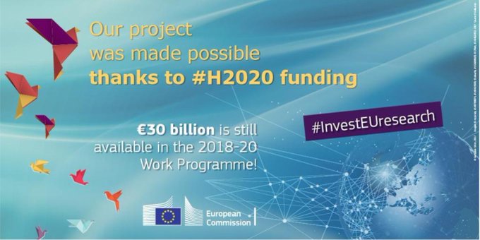 banner: Our project was mada possible thanks to H2020 funding