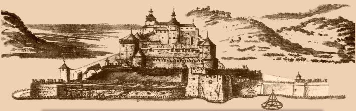 Dobová rytina hradu vo Fiľakove