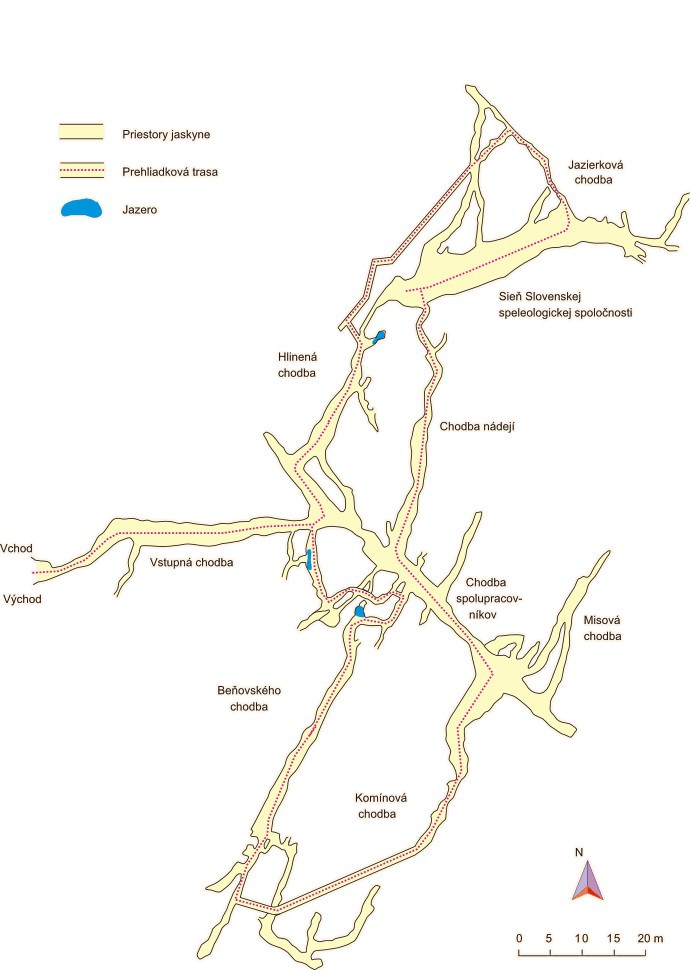 mapa jaskyne Driny