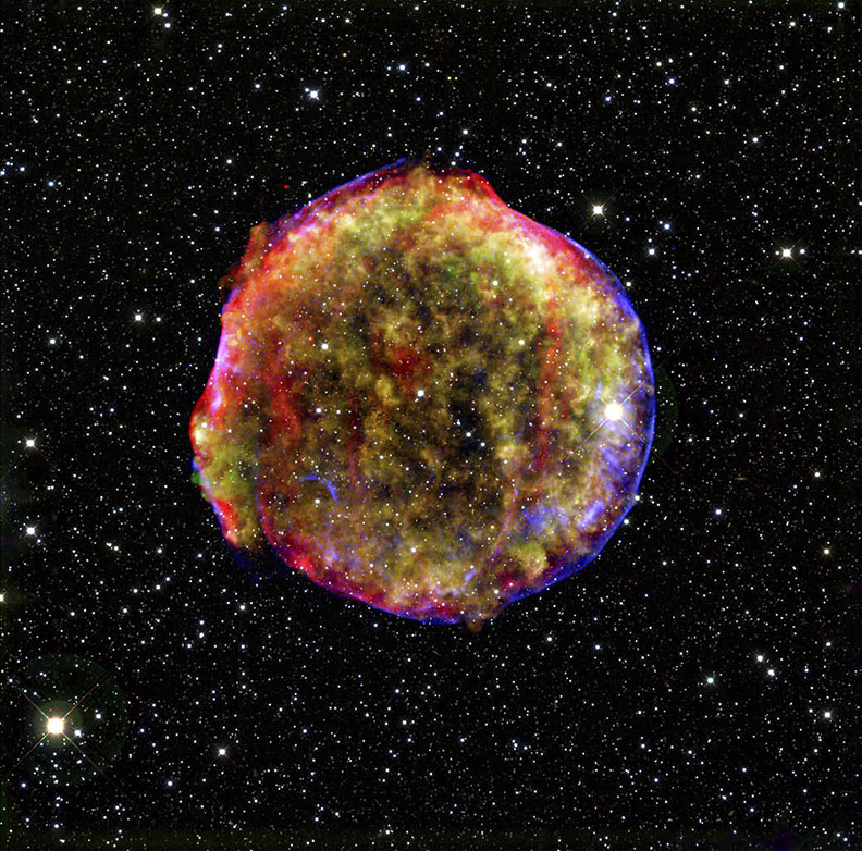 Fotka mračna z projektu „O urýchľovaní častíc v Tychovom pozostatku po supernove“, na ktorom dokázala svoju hypotézu a s ktorým po celý čas pracovala.