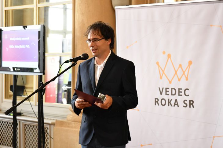 RNDr. Matej Baláž, PhD., ocenený v kategórii Mladý vedecký pracovník