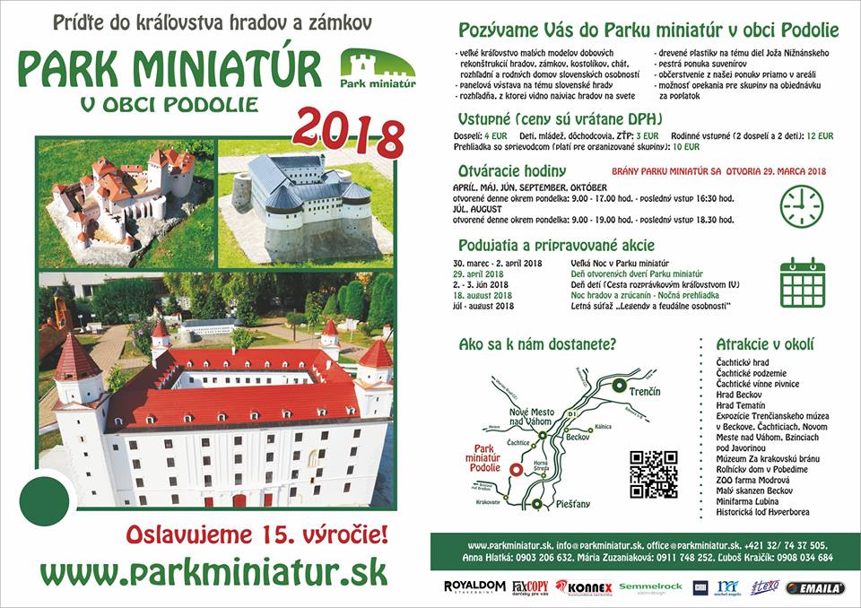 Leták - pozvánka Park miniatúr 2018