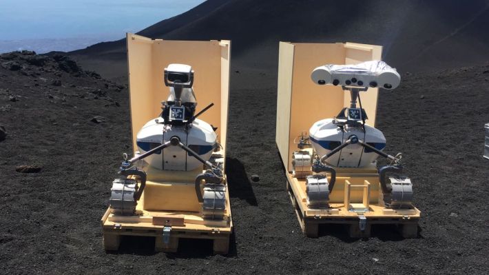 Logistika prepravy robotov, Etna field test 2017