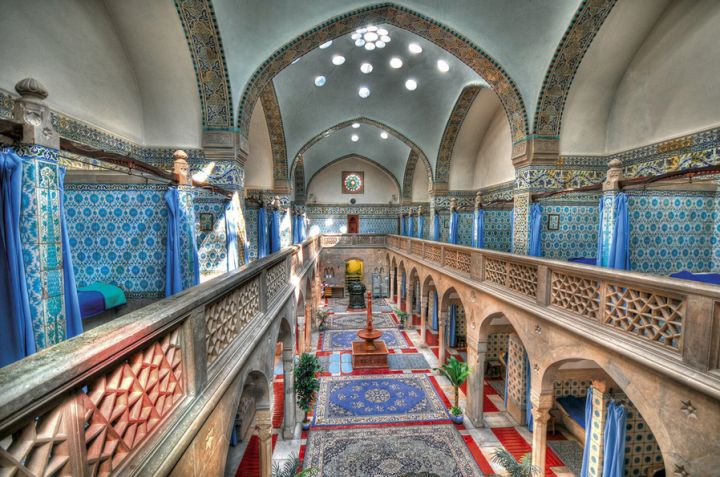 Interiér historickej budovy Hammam v Trenčianskych Tepliciach