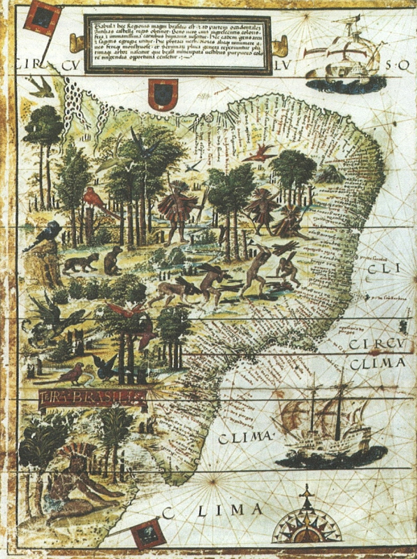 Mapa Južnej Ameriky zo začiatku 16. storočia